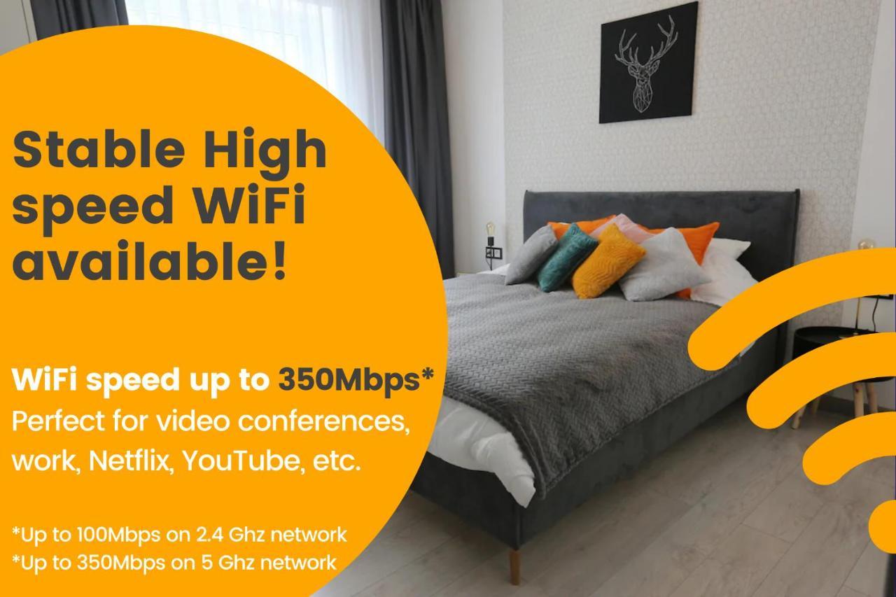 Comfy 2 Room Apartment - Free Parking - 350Mbps Wifi - Netflix 考纳斯 外观 照片
